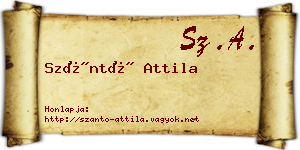 Szántó Attila névjegykártya