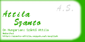 attila szanto business card