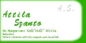attila szanto business card
